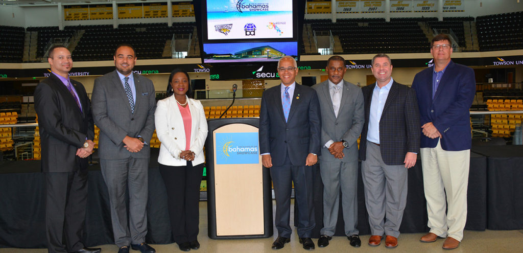 Bahamian officials take part in media event at Towson for The Islands of the Bahamas Showcase
